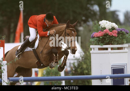 CSIO La Baule, Mai 1999, Urs Fah (SUI) Reiten Pershing Stockfoto