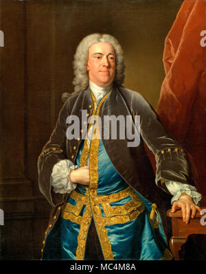 Jean-Baptiste Van Loo, die Rt. Frau Abgeordnete Stephen Poyntz, der Midgeham, Berkshire. Circa 1740. Öl auf Leinwand. Yale Center für British Art, New Haven, USA Stockfoto