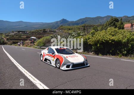 Teneriffa, Spanien - März, 24, 2018: Subida a los Loros Rallye Rennen in Teneriffa, Kanarische Inseln, Spanien. Stockfoto