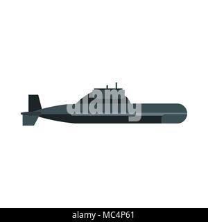 U-Boot Symbol im flachen Stil Stock Vektor