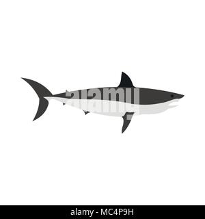 Shark Symbol im flachen Stil Stock Vektor