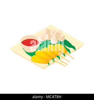 Singapur essen Symbol, Cartoon Stil Stock Vektor