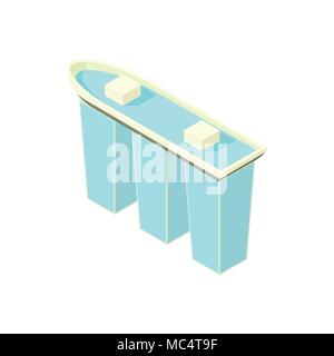 Hotel Marina Bay Sands in Singapur-Symbol Stock Vektor