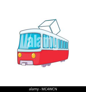 Straßenbahn-Symbol im Comic-Stil Stock Vektor