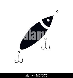 Fischen lure Symbol, einfachen Stil Stock Vektor