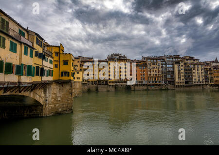 Florenz Ponte Vecchio und den Arno in der Toskana Stockfoto