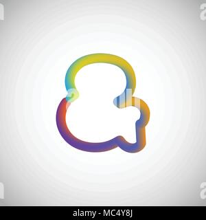 Farbenfrohen Charakter aus einem Schriftsatz, Vector Illustration Stock Vektor