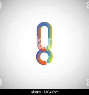 Farbenfrohen Charakter aus einem Schriftsatz, Vector Illustration Stock Vektor