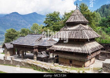 Tripura Sundari Tempel in Naggar, Himachal Pradesh, Indien Stockfoto