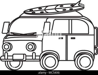 Surf van Symbol auf weißem Hintergrund, Vector Illustration Stock Vektor