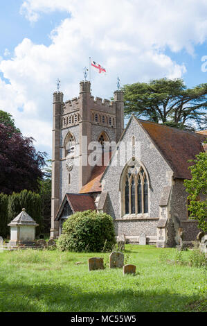 Str. Mary die Jungfrau Kirche, Hambleden, Buckinghamshire, England, Vereinigtes Königreich Stockfoto