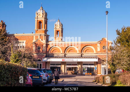 Die Station in Bury St. Edmunds, Suffolk, England, Großbritannien, Großbritannien Stockfoto