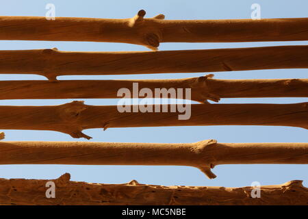 Holz Sticks mit Himmel im Hintergrund Stockfoto