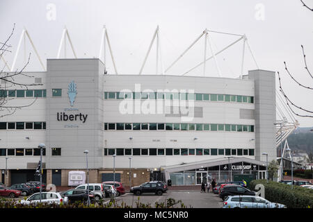 Liberty Stadium, Home, Stadion, von, Premier League, Swansea, Fußball, Verein, Schwäne und, Rugby, Team, Fischadler, Norden, der, Swansea City, South Wales, Wales, Welsh, Großbritannien, Stockfoto