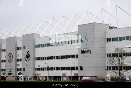 Liberty Stadium, Home, Stadion, von, Premier League, Swansea, Fußball, Verein, Schwäne und, Rugby, Team, Fischadler, Norden, der, Swansea City, South Wales, Wales, Welsh, Großbritannien, Stockfoto