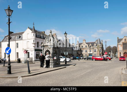 Huntly Stadtplatz in Aberdeenshire, Schottland Stockfoto