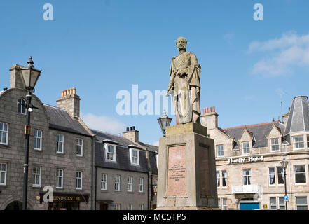 Statue von Charles Gordon Lennox fünften Herzog von Richmond in Huntly Aberdeenshire. Stockfoto