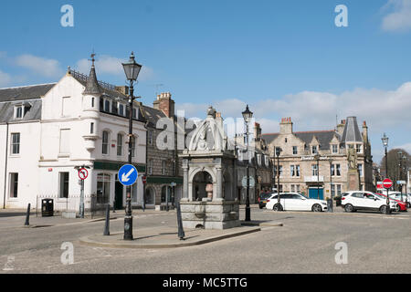 Huntly Stadtplatz in Aberdeenshire, Schottland Stockfoto