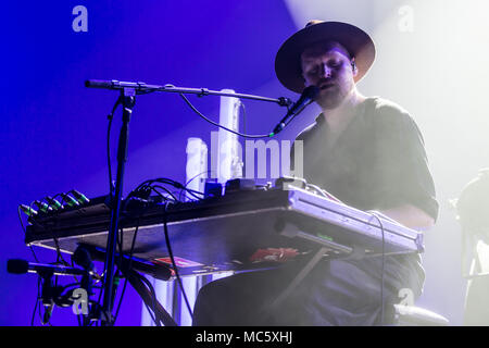 Die britische Electronica und Post-Dubstep-Act Sohn leben am Blue Balls Festival Luzern, Schweiz Stockfoto