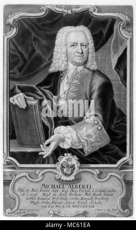 MICHAEL ALBERTI (1682-1757), deutscher Arzt Stockfoto