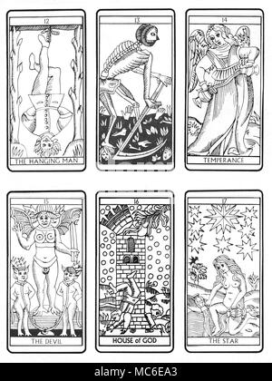 TAROT KARTEN - MODERNE MARSEILLE DECK 6 Karten von einer kompletten