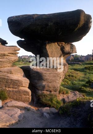 Steine - Brimham Rocks in North Yorkshire Stockfoto