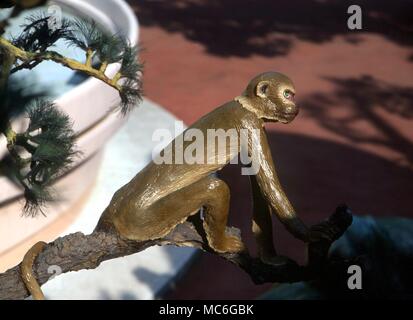 Tiere Affen unter den Chinesischen mythologische Themen in der Haw Par Villa, (Tiger Balm Park) Singapur Stockfoto