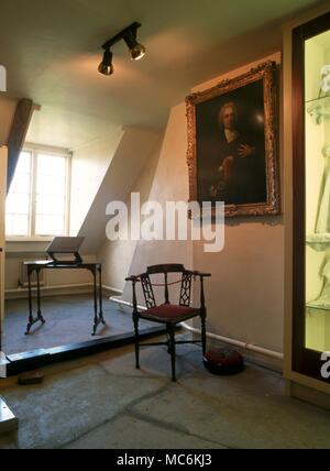 Haunted places - Epworth. Alte Jeffrey's Zimmer - das Schlafzimmer, in dem der poltergeist Aktivität in das alte Pfarrhaus, die erstmals in 1715 zu verzeichnen war. Später, die meisten Zimmer wurden diese Störungen. Stockfoto