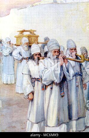 Christlich-jüdischen Mythos - LADE DES BUNDES" die Priester die Lade Lager außerhalb der Mauern von Jericho". Abbildung von Arthur Dixon für Theodora W. Wilson, die Geschichte des Alten Testaments, 1926. Stockfoto