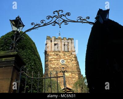 Penrith St Andrew's Church eine Kirche auf dieser Website seit 1133 gestanden hat, und die heutige Kirche wurde im Jahre 1720 erbaut, von Nicholas Hawksmoor, einem Schüler von Christopher Wren entworfen und modelliert auf St Andrew's Holborn Stockfoto