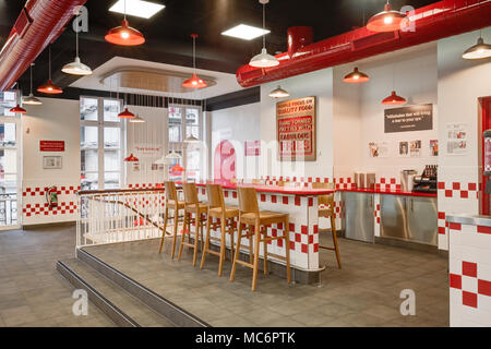 Fünf Jungs fast food Restaurant, Antwerpen, Belgien Stockfoto