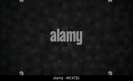 Grün 3D-Hexagon tech Hintergrund, Vector Illustration Stock Vektor