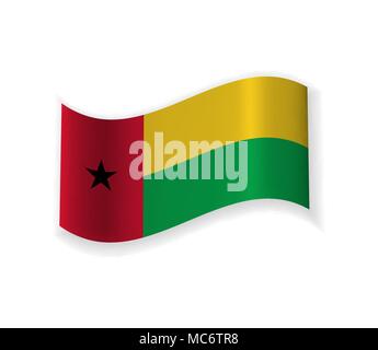 Flagge der Republik Guinea-Bissau Stock Vektor