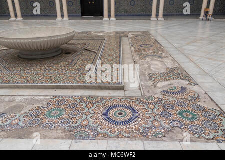 Innenhof, die Grande Mosquée de Paris, Frankreich Stockfoto