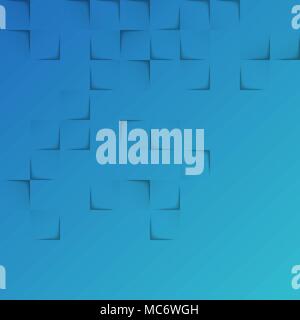 Abstrakt Blau Hintergrund mit Plätzen und Schatteneffekte Stock Vektor