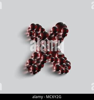 Ein Brief, der von roten Kugeln, Vektor Stock Vektor