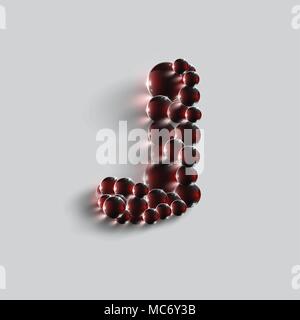 Ein Brief, der von roten Kugeln, Vektor Stock Vektor