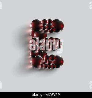 Ein Brief, der von roten Kugeln, Vektor Stock Vektor