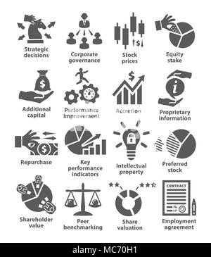 Business Management Icons Pack 42 Stock Vektor