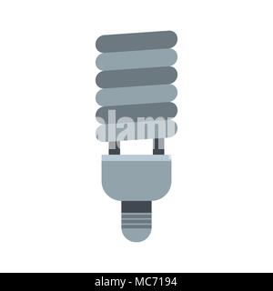 CFL Lichtsymbol, flachen Stil Stock Vektor