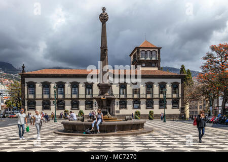 Praca Municipio, Funchal, Madeira, Portugal, Europa Stockfoto