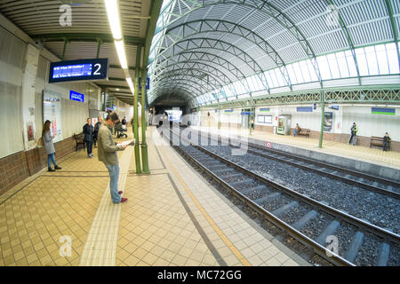 Oberdöbling Bahnhof, Wien, Österreich, Europa. Stockfoto