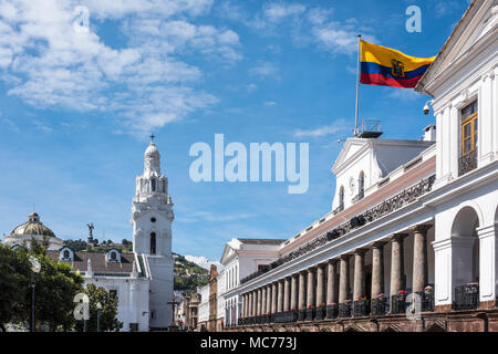 Carondelet Palastes (Spanisch: Palacio de Carondelet) ist der Sitz der Regierung der Republik Ecuador in Quito in der Independence Square entfernt ( Stockfoto