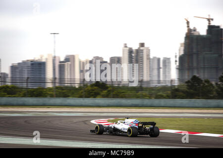 Shanghai, China. 13 Apr, 2018. 18 Spaziergang Lance (Can), Williams F1 Mercedes FW 41, Aktion während 2018 Formel 1 FIA-Weltmeisterschaft, China Grand Prix in Shanghai vom 13. April bis 15 Shanghai: Motorsport: Formel 1 2018 Heineken Grand Prix von China Formel 1 Grand Prix von China Shanghai Circuit April 13, 2018 in Shanghai, China, Quelle: dpa/Alamy leben Nachrichten Stockfoto