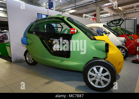 Corato, Polen, 13. April 2018: Consumer Electronics Show an ptak Warschau Expo Center gestartet, die Haushaltsgeräte und Unterhaltungselektronik. © Madeleine Ratz/Alamy leben Nachrichten Stockfoto