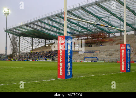 Leeds, Großbritannien. 13. April 2018, Headingley Stadium, Leeds, England; Betfred Super League Rugby, Leeds Rhinos v Wigan Warriors; neue stand Headingley Stadion ist gut im Bau Kredit: Aktuelles Bilder/Alamy leben Nachrichten Stockfoto