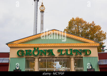 Gröna Lund Tivoli, Djurgården, Stockholm, Schweden, Skandinavien. Amusement Park 1883 eröffnet Stockfoto