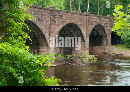 Farmington River Railroad Bridge, Windsor, Connecticut Stockfoto