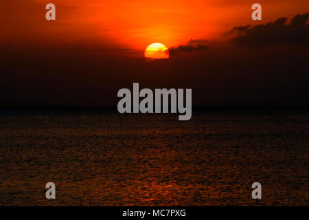 Malerische natürlich der goldene Stunden Sonnenuntergang Stockfoto