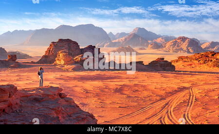 Wüste Wadi Rum, Jordanien Stockfoto